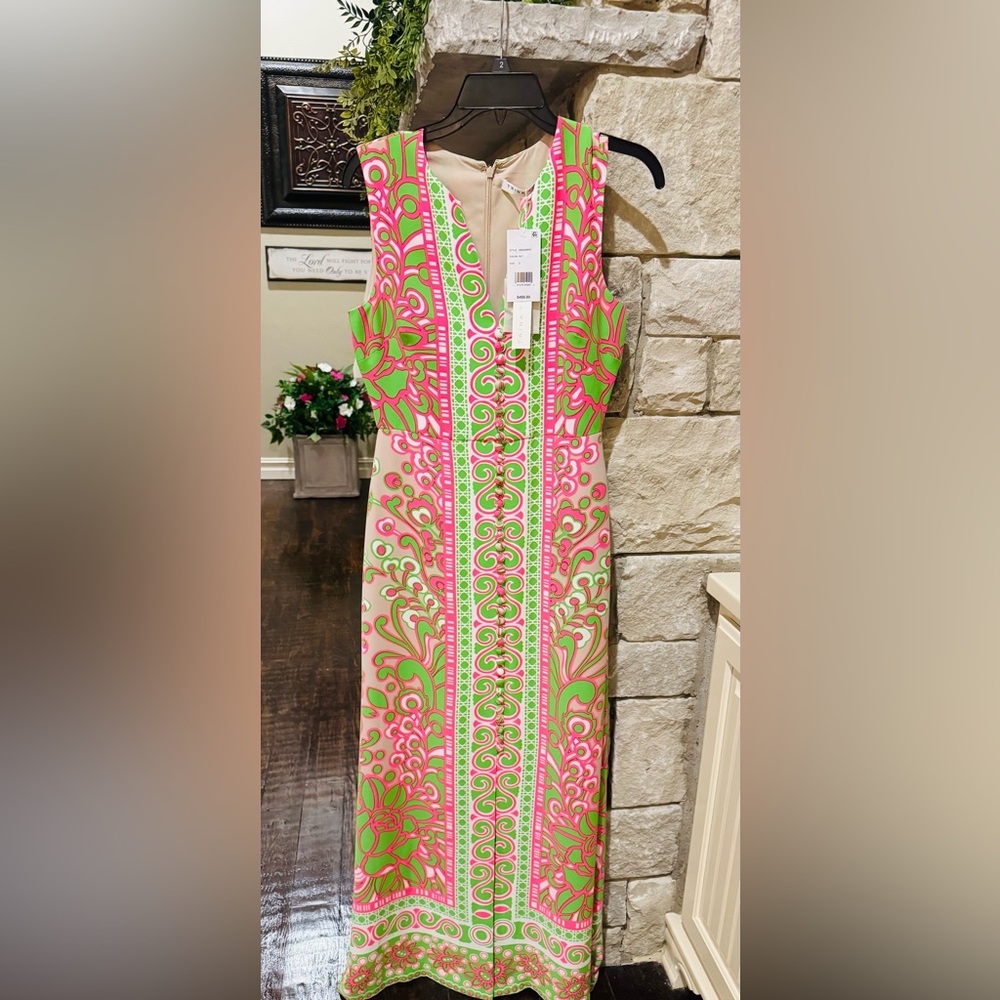 ✨💖BRAND NEW TRINA TURK Novak Sleeveless Midi Dress - Petra Floral 💖✨